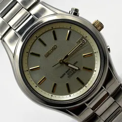 （T853）希少！良品 正常稼働【渡辺力氏デザイン】SEIKO セイコー 電波ソーラー SPIRIT スピリット TITANIUM SBTM170 7B22-0AD0 シャンパンゴールド 人気 時計 メンズ ユニセックス