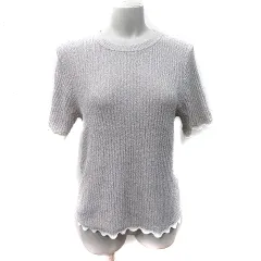 ザラ ZARA ニット カットソー 半袖 L グレー /YI