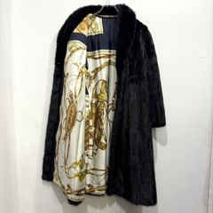 美品 総丈105㎝ サガミンク シェアード コート 本毛皮 Aライン AA710 
