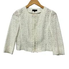 TO BE CHIC(トゥービーシック) ジャケット サイズ40 M レディース美品  - 白 七分袖/レース/フリル/春/秋のサムネイル
