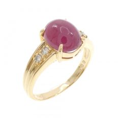 ルビー0.72ct ダイヤモンド0.26ct Pt900 リング - メルカリ