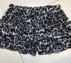ヒョウ柄 レオパード シフォン ハーフパンツ ピンターカル y2k ギャル 日本 ヴィンテージ 森ガール
