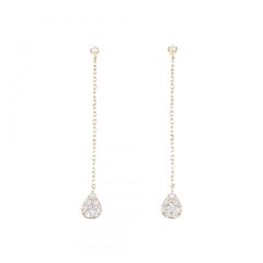 お値下げ！ポンテヴェキオ ドロップ ダイヤ ピアス WG18K - メルカリ