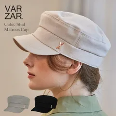 VARZAR バザール VA Cubic Stud Matroos Cap 韓国 帽子 マドロス キャップ 深めのサムネイル