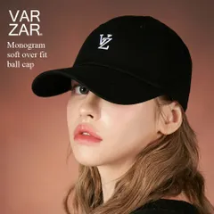 VARZAR バザール Monogram soft over fit ball cap black ブラック 628 韓国 帽子 キャップ 深めのサムネイル
