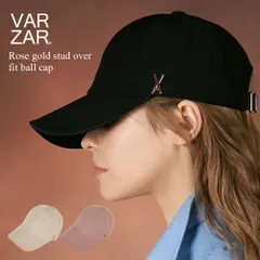 VARZAR バザール Rose gold stud over fit ball cap 韓国 帽子 キャップ 深めのサムネイル