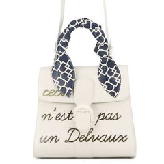 デルヴォー ハンドバッグ ブリヨン ルーモアMM ボックスカーフ AA0480BFF010DCM Delvaux 2way 白