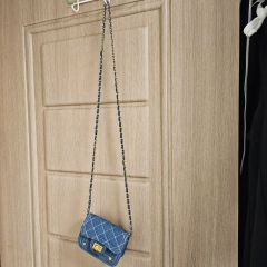 早い者勝ち！！COACH デニム エヴリン キルティング チェーン トート