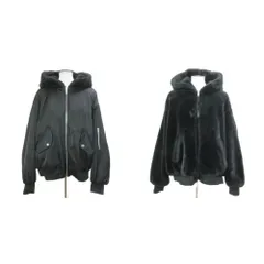 ザラ ZARA リバーシブルジャケット ブルゾン ボア フーディー ジップアップ  M 170/88A 黒 ブラック /X