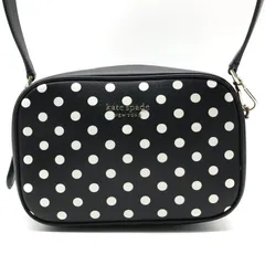 未使用保管品 Kate Spade ケイトスペード カメラ ショルダー バッグ ブラック ドット柄 ブランド ファッション カバン BAG r1617
