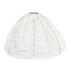 Yesterday CROSS/Cotton House Aya パッチワーク バンドカラー ギャザー コットン ブラウス シャツ ホワイト レディース イエスタデイクロス【中古】6-0513M∞のサムネイル