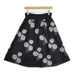 Lilou&Lily 刺繍 B01Y-F21 コットン ロングスカート ブラック ホワイト レディース リルアンドリリー【中古】6-0513M∞のサムネイル