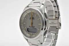 カシオ CASIO Wave Ceptor WVA-M630 メンズ腕時計 電波ソーラー アナデジ シルバー ステンレス