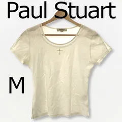 PaulStuart ポールスチュアート トップス シャツ Uネック シンプル おしゃれ 綺麗め 半袖 レディース ホワイト Mのサムネイル