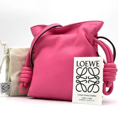 美品 ロエベ LOEWE フラメンコ ノット ショルダーバッグ ポシェット ピンク ナッパレザー クロスボディ 巾着 アナグラム 斜め掛け 夏 ボーナス ご褒美 夏休み 旅行 お出かけ レジャーのサムネイル