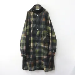 美品 2021AW sacai man KAWS サカイ カウズ コラボ カモフラージュ バックギャザーロングコート 2 カーキブラック//-.　【2400014990942】のサムネイル
