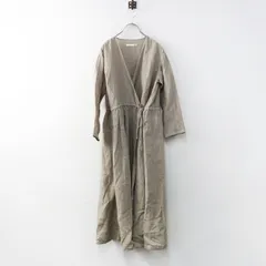 美品 定番 2025年販売 定価36300円 エヴァムエヴァ evam eva linen robe リネンローブ セージ／羽織り ギャザー 【2400014983425】のサムネイル