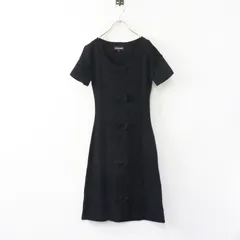 大きいサイズ エンポリオアルマーニ EMPORIO ARMANI リボン ニットドレス 42■ブラック ワンピース【2400014969290】のサムネイル