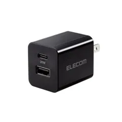 エレコム USB Power Delivery 20W AC充電器(C×1+A×1) MPA-AC12020BK　ブラックのサムネイル