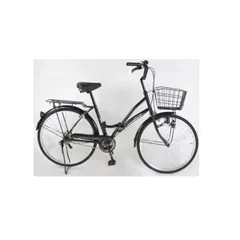 ママチャリ シティサイクル ジェットブラック 24インチ 自転車 折りたたみ自転車 プレゼント 子供乗せ 通勤 通学 安い 人気 おすすめ 送料無料 MC240のサムネイル