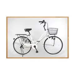 折りたたみ自転車 シティサイクル 24インチ ママチャリ 21テクノロジー(21Technology) MC240(パールホワイト)のサムネイル