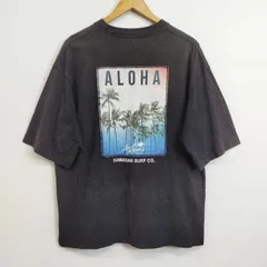 Local Motion ローカルモーション Tシャツ 半袖 フォトグラフ風 ボックス プリント パームツリー ヤシの木 コットン サーフ ブラック L E783のサムネイル