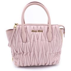 早い者勝ち価格！【新品】MIU MIU ピンク レザー トートバッグ - メルカリ