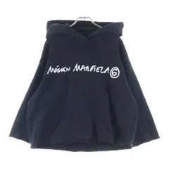 MM6 Maison Margiela (エムエムシックスメゾンマルジェラ) 21SS クロップド丈 フロントロゴプリントプルオーバーパーカー フーディ ブラック レディース S62GU0046のサムネイル