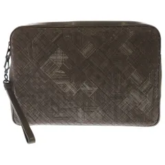 BOTTEGA VENETA (ボッテガヴェネタ) アトラス イントレチャート クラッチバッグ ブラウン レザーのサムネイル