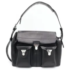 LEMAIRE (ルメール) WEEK END GEAR BAG ウィークエンド ギア レザー ショルダーバッグ ブラック BG0083 LL0122のサムネイル