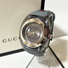 GUCCI SYNC 137.1 ブラック ラバーベルト腕時計 シェリーライン - メルカリ