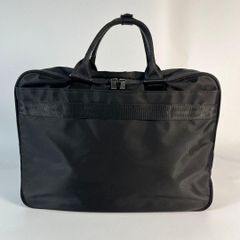 PRADA 三角プレートロゴ ナイロンサフィアーノレザーブリーフケース 黒