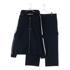 HERMES (エルメス) セットアップ サイドライン ジップアップ スウェットパーカー フーディー イージー トラックパンツ ネイビーのサムネイル