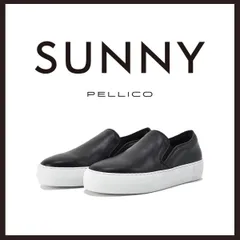新品未使用 ペリーコ サニー スムースレザー スリッポン ブラック 26cm相当【PELLICO SUNNY】スリッポンスニーカーのサムネイル