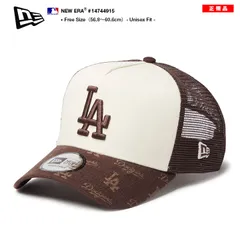 ニューエラ NEW ERA キャップ メッシュキャップ ドジャース LA ロゴ メンズ レディース 春夏秋冬用 茶 MLB Dodgers 9forty A-Frame Trucker 帽子 cap 深め ギフト 黒 白 2トーン b系  14744915