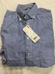 UNIQLO EFCブロードストライプシャツ シャツ 長袖  ネイビー S