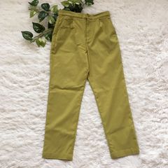 Excellent condition American Holic casual pants, tapered, stretchy, solid color, neat, office casual, suitable for commuting, natural, simple outfit, basic, flattering fit, slimming effect.