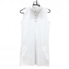 【美品】カルバンクラインゴルフ ノースリーブハイネックワンピース 白 ナップボタン レディース M ゴルフウェア Calvin Klein golfのサムネイル