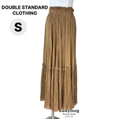 DOUBLE STANDARD CLOTHING　ダブルスタンダードクロージング　ウエストゴム　ティアードロングスカート　ギャザースカート　ベージュ　36号　小さいサイズレディース　夏のサムネイル