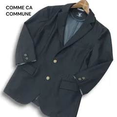 COMME CA COMMUNE コムサ コミューン 春夏★ 7分袖 デニムライク テーラード ジャケット ブレザー Sz.S メンズ 紺のサムネイル