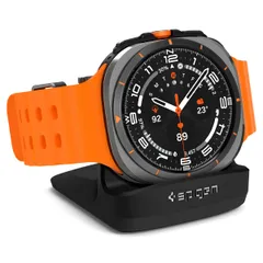 新品 Spigen Galaxy Watch 充電スタンド【Galaxy Watch Ultra 8/8 Classic/7/6/6 Classic/5/5 Pro対応】卓上スタンド 滑り止め加工 充電ケーブル収納 S353 AMP05302 (ブラック)のサムネイル