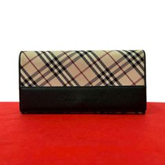 BURBERRY バーバリー スクエア ケース 本革 レザー 極 美品 BURBERRY バーバリー ノバチェック レザー 本革 キャンバス