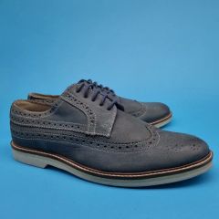 ecco ウィングチップ レザーシューズ ネイビー系 ビジネス - メルカリ