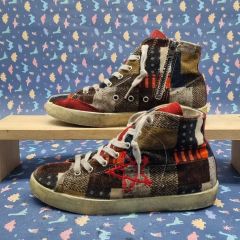 レア品 glamb/グラム リリィテキスタイル パッチワーク スニーカー