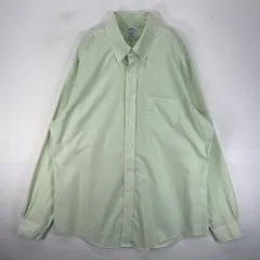 古着 ブルックスブラザーズ Brooks Brothers 長袖シャツ ボタンダウン 胸ポケット XL  グリーン系 ストライプ メンズのサムネイル