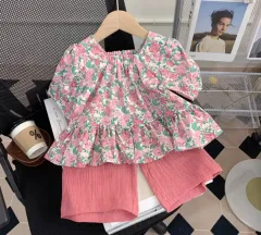 キッズ ピンク 花柄 上下セット 100サイズ