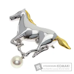 MIKIMOTO ミキモト パール 真珠 ホースモチーフ ブローチ SV レディース [中古]のサムネイル