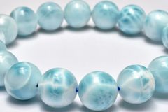 ラリマー 天然石ブレスレット 5Aランク 高品質 ブルーペクトライト