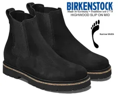 ビルケンシュトック ハイウッド スリッポン ミッド BIRKENSTOCK HIGHWOOD SLIP ON MID (NARROW FIT) BLACK 1028211 ブラック ナローフィット レディースのサムネイル