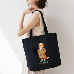 新品未使用 メゾンキツネ トートバッグ キャンバス ブランド A4 ドレスド フォックス トート メゾン キツネ MAISON KITSUNE QU05109WW9042 2026SSのサムネイル